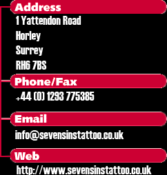 Seven Sins Tattoo contact details